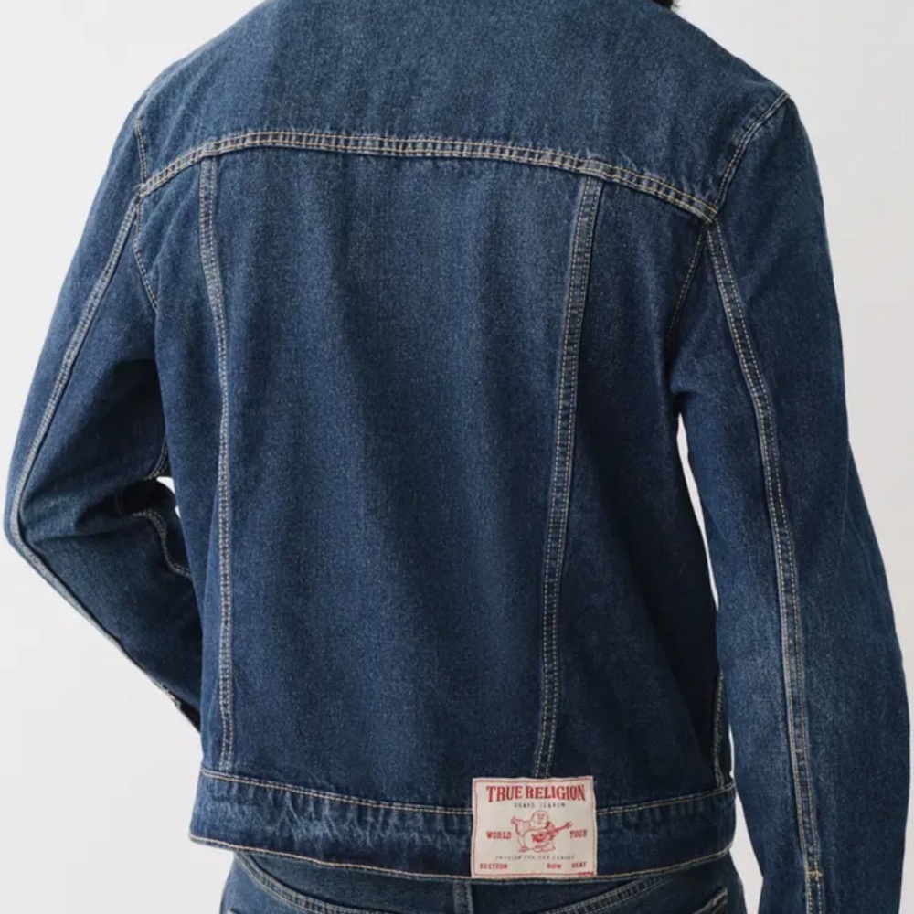 True Religion Denim Trucker Jacket - Medium Dreamy Wash - Picture 3 of 9